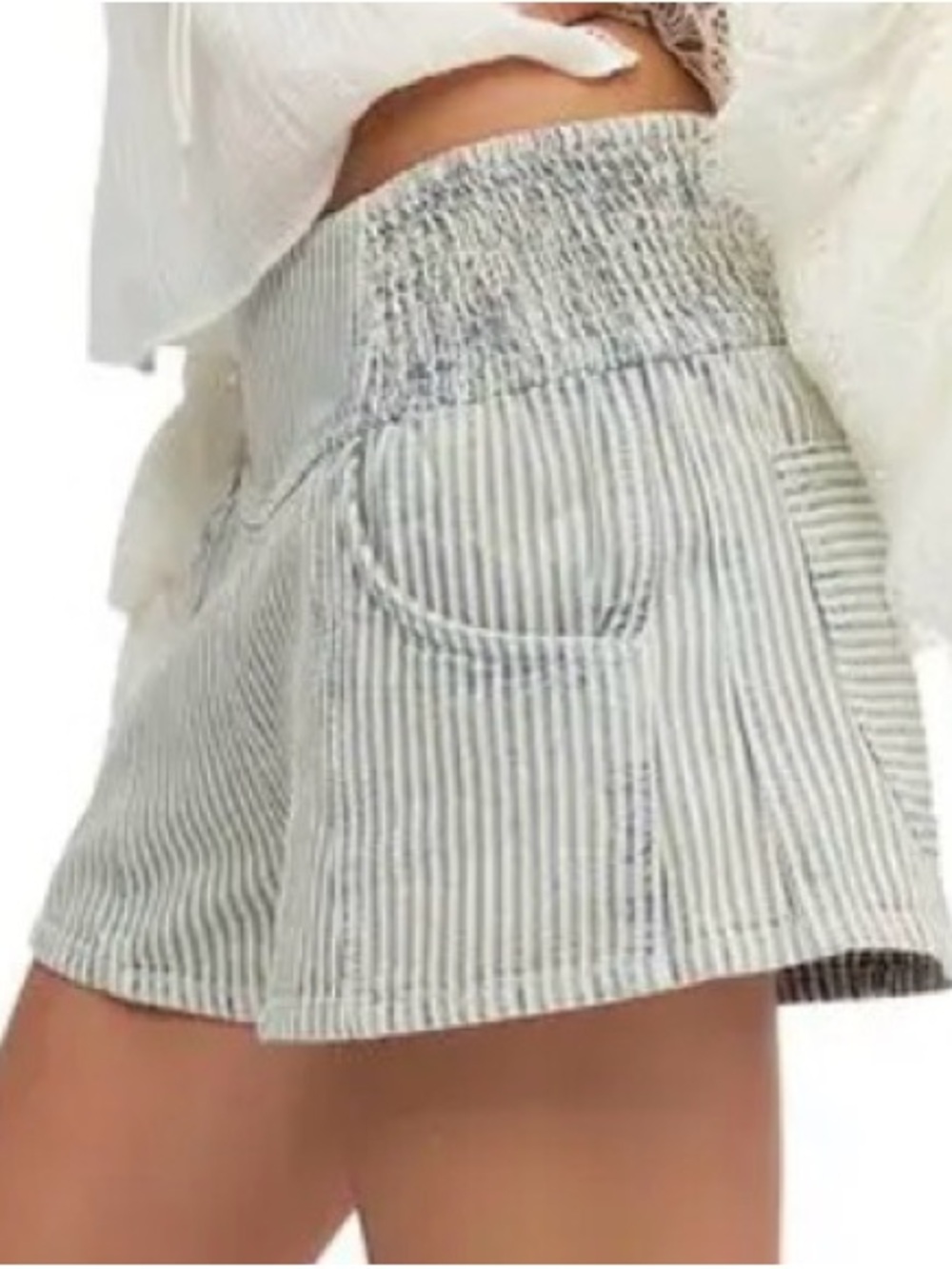 Free People We The Free Luna Railroad Shorts. NWT. Horizon stripe